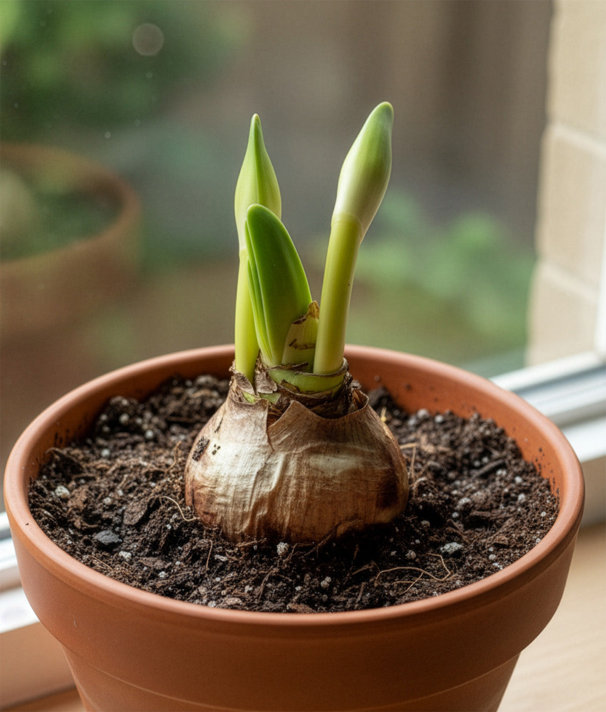 Lightly Sprouted Amaryllis 3‑Pack, Mixed Colors