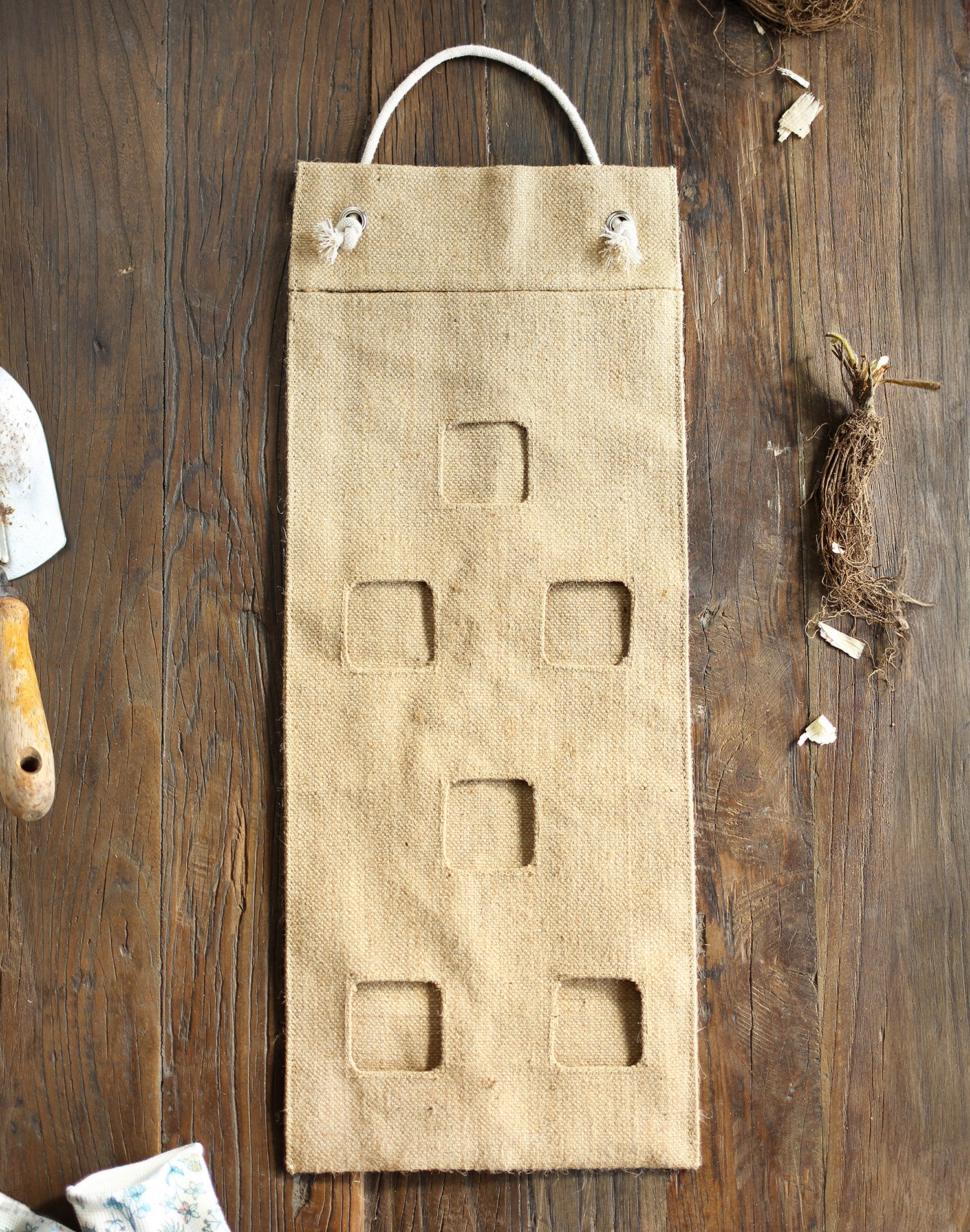 Hang & Grow® Burlap Hanging Bag - 2" Holes